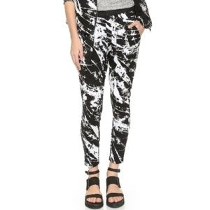 Helmut lang designer women’s baggy pants size large marble jogger